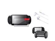 eForCity Black Hand Grip Clear LCD Protector White Silver Headset Compatible With Sony PS Vita PSV