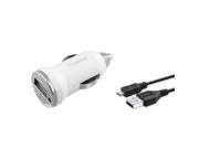 eForCity Black Micro USB Cable White Mini DC Charger For Samsung Galaxy S 4 SIV i9500 S2