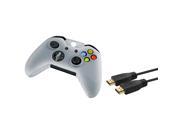 eForCity White Controller silicone Case with FREE 10FT Black High Speed HDMI Cable with Ethernet M M Compatible with Xbox One
