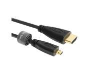 eForCity 2 Pack 6 Feet 6 High Speed Micro HDMI to HDMI Cable Supports Ethernet 3D Audio Return Type A to D Micro M M