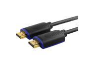 eForCity High Speed HDMI Cable with Ethernet M M 6FT Black w Blue Trim