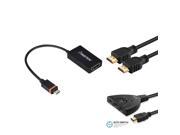 eForCity Video Kit Micro USB SlimPort Switch Splitter HDMI Cable For LG G4 G3 G2 G Flex Pro 2 Optimus Amazon Fire HD 2014