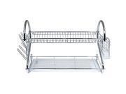 Better Chef 22 inch Chrome Dish Rack with Utensil Holder Cup Rack and Tray