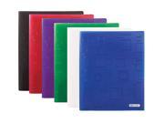 BAZIC Cubic Embossed Multi Color 2 Pockets Poly Portfolio color may vary