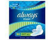 Always Maxi Long Super Pads with Wings 90 ct.