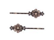 Revlon Chateau Marmont Bobby Pins With Flower And Stones, Colors May Vary
