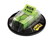 Post it Flags in Dispenser Sign Date Bright Green 200 Flags Dispenser
