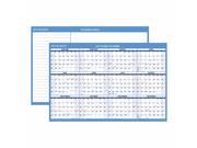 At A Glance 2017 Horizontal Erasable Wall Planner Blue and White 36 x 24