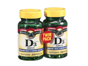 Spring Valley Vitamin D3 2000 IU Twin Pack Dietary Supplement Softgels 400ct
