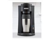 Bella Dual Brew Single Serve Coffee Maker with Bonus 14 oz. Travel Mug