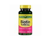 Spring Valley Biotin Dietary Supplement Softgels 10 000 mcg 120 count