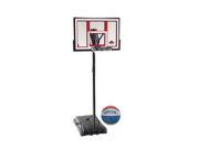 Lifetime 48 Shatterproof Portable One Hand Height Adjustable Basketball System with Basketball 90491