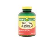 Spring Valley Fish Flax Borage Oil Dietary Supplement Softgels 120 count