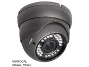 R Tech BV RVD70 B HD Dome Security Camera 1000TVL 2.8 12mm Varifocal Lens 98 ft Long Range Night Vision IP66 Outdoor Rated Black