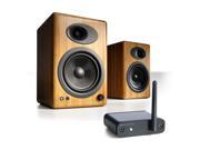 Audioengine A5 Limited Edition Premium Powered Desktop Speaker Package Natural With B1 Bluetooth Music Receiver