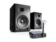 Audioengine A5 Limited Edition Premium Powered Desktop Speaker Package Black With B1 Bluetooth Music Receiver