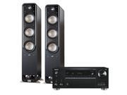 Onkyo TX RZ710 7.2 Channel Network A V Receiver with Polk Audio Signature S60 Floorstanding Loudspeaker Pair Black