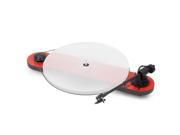 PRO JECT Elemental Manual Turntable with 8.6 Ultra Low Mass Tonearm Red and Black