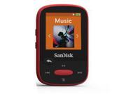 SANDISK SDMX24 004G A46R 4GB 1.44 Clip Sport MP3 Player Red