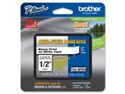 Brother TZE AF231 Black on White Adhesive Tape