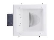 DATA COMM ELECTRONICS 45 0032 WH Recessed Low Voltage Media Plate with 20 Amp Duplex Receptacle White
