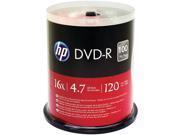 HP 4.7GB 16X DVD R 100 Packs Disc Model DM16100CB