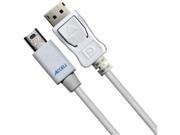 Accell Mini DisplayPort to DisplayPort Cable 2m 6.6ft. DisplayPort for Audio Video Device Monit