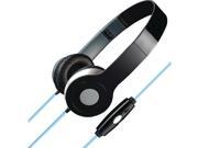 ILIVE IAHL75B Stereo Designer Headphones with Microphone Glowing Cable Black