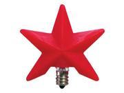 Vickie Jean s Creations 010151 Large Red Star Candelabra Screw Base Light Bulb
