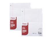 Mead Filler Paper Loose Leaf Paper Wide Ruled 200 Sheets Pack of 2