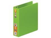 Wilson Jones Heavy Duty Round Ring Binder with Extra Durable Hinge 2 Inch Chartreuse Pack of 8