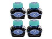 Thornton s Luxury Goods Fountain Pen Ink Bottle 30ml Pack of 4 Turquoise