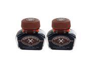 Thornton s Luxury Goods Fountain Pen Ink Bottle 30ml Pack of 2 Brown