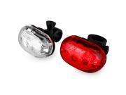 BV Bicycle 5 LED Headlight 5 LED Taillight Safety Light Set Quick Release Water Resistant