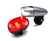 BV Super Bright Silver 5 LED Headlight 3 LED Taillight Quick Release Mount