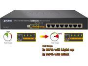 PLANET GSD 808HP 8 Port 10 100 1000bps 802.3at PoE Desktop Switch PoE Power Budget 130 watts