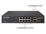 PLANET GSD 1020S 8 Port 10 100 1000Mbps 2 Port 100 1000X SFP Managed Ethernet Switch