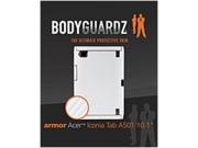 BodyGuardz Armor BZ ACWT5 0911 Carbon Fiber Skin Protection with Screen Protector for Acer Iconia Tab A501 White