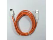 1 PACK SMAVCO 6.2 feet 1.9 meter Orange Braided Data Sync Charger Charging USB Cable Cord for Nabi Fuhu XD JR Kid HD NABi Jr and NABi XD Tablet
