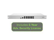 Cisco Meraki MX84 Advanced Security Bundle 500Mbps FW 10xGbE 2xGbE SFP Ports with 5 Year Advanced Security License