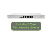 Cisco Meraki MX84 Advanced Security Bundle 500Mbps FW 10xGbE 2xGbE SFP Ports with 3 Year Advanced Security License