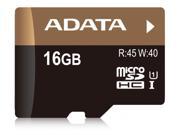 ADATA 16GB Premier Pro microSDHC UHS 1 Class 10 High Speed 45MB s Memory Card Model AUSDH16GUI1 RA1