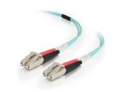 C2G 6m LC LC 40 100Gb 50 125 OM4 Duplex Multimode PVC Aqua Fiber Optic Cable Model 01002