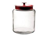 2 Gal Montana Jar w Red Metal Cover.Clear 94595