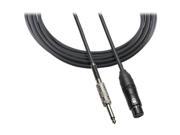 audio technica Model ATR MCU10 10 ft. XLRF 1 4 Cable for Balanced Microphones with Pin 2 Hot