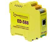 BRAINBOXES ED 588 Ethernet to Digital IO 8 Inputs 8 Outputs 1 x Network RJ 45 1 x Serial Port Fast Ethernet Rail mountable