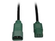 TRIPP LITE P004 004 GN 4FT 18AWG POWER CORD C14 TO C13 GREEN CONNECTORS