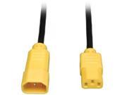 TRIPP LITE P004 004 YW 4FT 18AWG POWER CORD C14 TO C13 YELLOW CONNECTORS