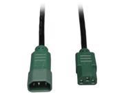 TRIPP LITE P005 006 GN 6FT 14AWG POWER CORD HEAVY DUTY C13 TO C14 GREEN CONNECTORS
