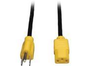 TRIPP LITE P006 004 YW 4FT 18AWG POWER CORD 5 15P TO C13 YELLOW CONNECTORS